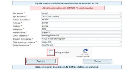 Agendamiento de Citas en la DIAN